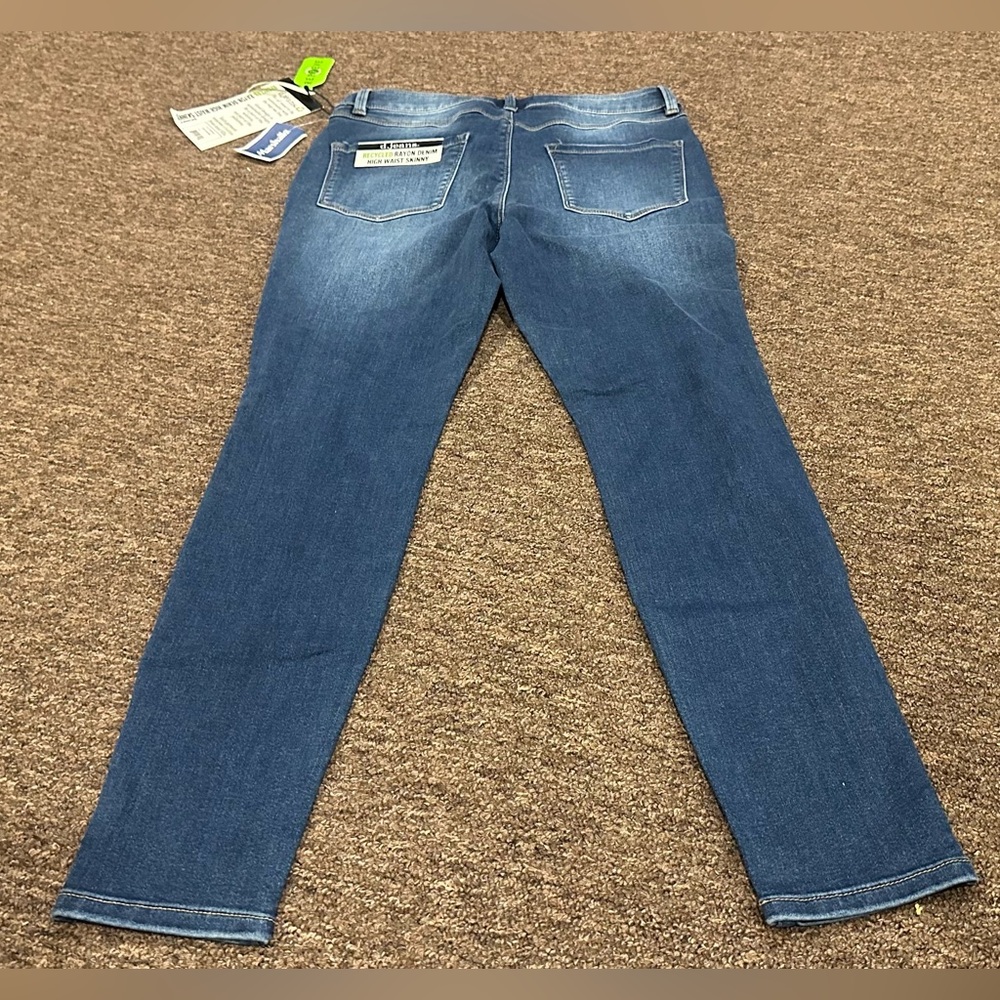 NWT Womens Blue Denim D.Jeans Sz 8 high waist skinny - Picture 3 of 6